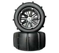 QAWSED RC Car Tyre Hub Wheels Compatible With WLtoys For 144001 124018 124019 12427 144002 1/14 1/16 RC Car 80mm Upgrade Sand Wheel Tires Beach Tire 12mm Hex Hub(2pcs)