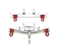 QAWSED RC Upgrade Bumper Compatible With MN128 For Wrangler 1/12 RC Car Parts Metal Upgrade Front And Rear Bumper Kit Accessories(Silver)