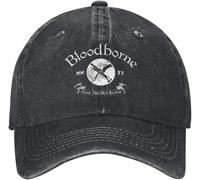 QAWSOIT Baseball Cap Unisex Sun Hat Bloodborne Crest Game Unisex Baseball caps Worn Denim hat Washed Snapback Cap Adjustable caps for Outdoor Workouts Vintage Birthday Gift