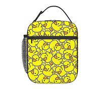 qaxcdmky Little Yellow Duck Insulated Lunch Bag, Oxford Cloth, Keeps Food Hot/Cold