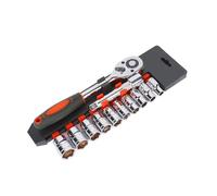 QAXRZCUCD 12PCS Socket Wrench Set Steel Torque Ratchet Car Boat Auto Repair Tools Quick Spanner Precision for Tight Spaces