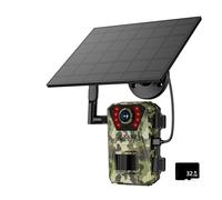 QAXRZCUCD 14MP 4G Solar Hunting Trail Camera Waterproof 20M PIR MotionDetection Outdoor Wildlife Tracking Cam 940nmh Infrared Night Vision Crisp Images And Videos(14MP Add 32GB)