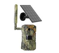 QAXRZCUCD 4MP 4G Solar Hunting Trail Camera Waterproof 20M PIR Motion Detection Outdoor Wildlife Tracking With 30M Night Vision Crisp Images And Videos(4G Add 32GB)