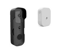 QAXRZCUCD Smart Video Doorbell Wireless WiFi 1080P Intercom Door Bell Two-Way Audio Sharp Live View(Black Kit3)