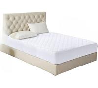 QAYAM Quilted Double 30CM Mattress Protector Deep Stretch Skirt Anti Allergy Breathable Lightweight Fitted Mattress Topper Cover-NOT WATER PROOF (Double-137x190+30)