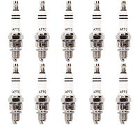 QAZAKY 10 Pcs Spark Plug A7TC for GY6 50cc 70cc 90cc 110cc 125cc 150cc ATV Scooter Pit Dirt Pocket Racing Bike Moped Go Kart Quad Buggy TaoTao Buyang Roketa Sunl Baja Kymco Chinese CR5HS CR5HSB