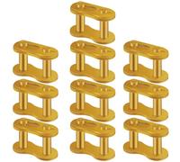 QAZAKY 10pcs Gold 420 Drive Chain Repair Master Connector Split Link for 50cc 70cc 90cc 110cc 125cc ATV Quad Scooter Motorcycle Go Kart Moped Pit Dirt Pocket Bike XR50 CRF50