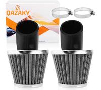 QAZAKY 2PCS 35mm Air Filter 45 Degree Angled Compatible with 50cc 70cc 90cc 110cc 125cc 2-stroke 4-stroke Engine Motorcycle ATV Quad Scooter Go Kart Moped Pit Dirt Pocket Mini Bike 34mm 36mm