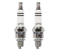 QAZAKY 2pcs Spark Plug A7TC Compatible with GY6 50cc-70cc 90cc 110cc 125cc 150cc ATV Scooter Pit Dirt Mini Bike Moped Go Kart Chinese C7HSA C5HSA C6HA CR6HS CR6HSA U16FSR U22FS Z10 Z10YC Z12 Z8 UR3AS
