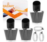QAZAKY 3PCS 35mm Air Filter 45 Degree Angled Compatible with 50cc 70cc 90cc 110cc 125cc 2-stroke 4-stroke Engine Motorcycle ATV Quad Scooter Go Kart Moped Chopper Pit Dirt Pocket Mini Bike 34mm 36mm