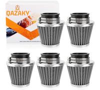 QAZAKY 5 Pcs Universal Air Filter Cleaner 52mm 53mm 54mm 55mm Compatible with 50cc-90cc 110cc 125cc 150cc 200cc 250cc GY6 Motorcycle ATV Scooter Quad Go Kart Moped Pit Dirt Racing Bike Suzuki 2.13inch