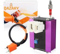 QAZAKY 6 Pins Adjustable CDI Ignition Coil Spark Plug for 50cc-90cc 110cc 125cc 150cc Motorcycle ATV Quad Scooter Go Kart Cart Moped Chopper Buggy Pit Dirt Racing Bike Chinese 139QMB 152QMI 157QMJ