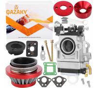 QAZAKY Carburetor for 33cc 40cc 43cc 47cc 49cc 50cc 52cc Dirt Mini Pocket Rocket Kids Bike 2-Stroke Engine Scooter ATV Quad Chopper Moped Go Kart Trimmer Brush Cutter Edger Cultivator Backpack Blower