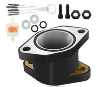 QAZAKY Carburetor Holder Intake Manifold Boot Joint Compatible with Yamaha Warrior 350 YFM350 YFM350X 1987-2004 / Wolverine YFM 350 1995 1UY-13586-01-00 1UY-13586-02-00
