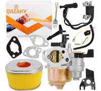 QAZAKY Carburetor + Ignition Coil Compatible with GX110 GX120 GX140 GX160 GX168 GX168F GX200 5HP 5.5HP 6.5HP 16100-ZH8-W61 Lawn Mower Generator Water Pump Carb 30500-ZE1-063 30500-ZE1-063
