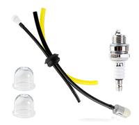QAZAKY Fuel Gas Tank Grommet kit with Fuel Line Filter Primer Bulb Spark Plug for Echo Blower Tiller Cultivator Pruner String Trimmer Brushcutter PB-265LN PB-265L GT200 GT225 PE200 PE225 PPF225 SRM211