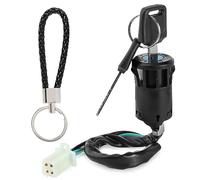 QAZAKY Ignition Key Switch Compatible with ATV Quad Scooter Go Kart Moped Buggy Pocket Mini Dirt Bike 50cc 70cc 90cc 110cc 125cc 150cc 250cc TaoTao Sunl Buyang Roketa Kazuma AIM-EX Chinese 4Pins 4 Pin