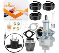 QAZAKY PZ27 Carburetor for 125cc 150cc 200cc 250cc 4-stroke Engine CG ATV Go Kart Pit Dirt Bike Zongshen Lifan Taotao Sunl Buyang Coolsport Kazuma Chinese Cable Choke Carb 27mm