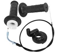 QAZAKY Twist Throttle Accelerator Handle Grip Cable Set for Pit Dirt Mini Pocket 4-stroke Bike Quad ATV 50cc 60cc 66cc 90cc 110cc 125cc 140cc 7/8" 22mm Handlebar GY6 2.2cm Bar