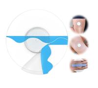 QaZanteiar Freestyle Libre 2 Sensor Covers-55 Pack Waterproof Adhesive Patches for CGM, Transparent, Without Adhesive in The Center, 14 Days Long-Lasting Easy to Use CGM Sensor Patches,Blue