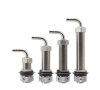 QAZMLP Home brewing Chrome Plated Beer Tap Faucet Shank With 8mm Barber Elbow Homebrew Kegging Parts Wine accessories(98mm Shank)