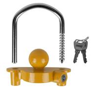 QAZNHODDS Heavy Duty Trailer Hitch Lock - 2-5/16 inch Adjustable Anti-Theft Coupler Lock, Universal U-Shape Ball Security for Tow Receiver