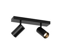Qazqa Adjustable Spotlight, Ceiling Light - Jeana Luxe - Black, gu10, max. 10W, 32cm, 2-Way, Ideal for Kitchen, and Living Room