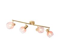 Qazqa Adjustable Spotlight, Ceiling Light - vidro - Pink, e14, max. 25W, 77cm, 4-Way, Living Room and Kitchen