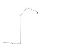 Qazqa - Arm for Floor lamp Steel I Nickel Matt I Satin - Editor- - Modern - Suitable for LED E27 | 1 Light - Steel Floor lamp - Suitable for Living Room I