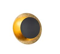 Qazqa - Art Deco Wall Lamp I Wall Light Black with Gold - Emilienne- - Art Deco - Suitable for LED E27 | 1 Light - Steel Wall Light - Suitable for Living Room I Kitchen I Bedroom I