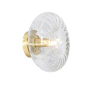 Qazqa - Art Deco Wall Light Gold with Glass - Ayesha- - Art Deco - Suitable for LED E27 | 1 Light - Glass Wall Light - Suitable for Living Room I Kitchen I Bedroom I