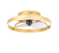 Qazqa - Ceiling Fan with Light Brass incl. LED - Maddy- - Modern | 1 Light - Steel Fan Light - Suitable for Bedroom I