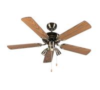 Qazqa - Ceiling Fan with Light Bronze - Mistral 42- - Modern - Suitable for LED GU10 | 3 Light - Steel Fan Light - Suitable for Bedroom I
