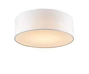 Qazqa - Ceiling Lamp I Ceiling Flush Light White 30 cm incl. LED - Drum LED- - Modern | 1 Light - Fabric Flush Ceiling Light - Suitable for Living Room I Kitchen I Bedroom I