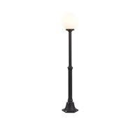 Qazqa Classic-Antique Outdoor Pole Bollard Light, Bollard lamp for Garden - Champs - Black, max. 15W, e27, 143cm, IP44