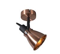 Qazqa - Classic Spotlight Ceiling Copper - Jos 1- - Classic I Antique - Suitable for LED E14 | 1 Way Light - Steel Surface-Mounted spotway Light - Suitable for Kitchen I Bedroom I