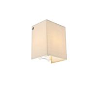 Qazqa - Country Wall Lamp I Wall Light Beige - Vete- - Modern - Suitable for LED E27 | 1 Light - Fabric Wall Light - Suitable for Living Room I Kitchen I Bedroom I