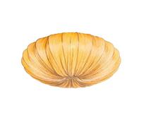 Qazqa - Design Ceiling Lamp I Ceiling Flush Light Beige 60 cm 5-Light - Plu- - Design - Suitable for LED E27 | 5 Light - Fabric Flush Ceiling Light - Suitable for Living Room I Kitchen I Bedroom I