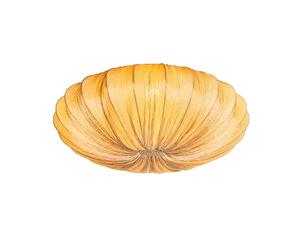 Qazqa - Design Ceiling Lamp I Ceiling Flush Light Beige 60 cm 5-Light - Plu- - Design - Suitable for LED E27 | 5 Light - Fabric Flush Ceiling Light - Suitable for Living Room I Kitchen I Bedroom I