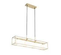 Qazqa - Design Ceiling Lamp I Ceiling Flush Light Gold with White 4-Lights - Aniek- - Design - Suitable for LED G9 | 4 Light - Steel Pendant Light - Suitable for Living Room I Kitchen I
