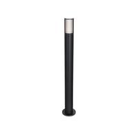 Qazqa - Design Outdoor Bollard Black 80 cm IP44 - Boris Garden- - Design - Suitable for LED GU10 | 1 Light - Aluminium Bollard Light - Suitable for