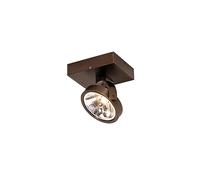 Qazqa - Design Spotlight Ceiling Dark Bronze Rotating and Tilting - Go- - Design - Suitable for LED G9 | 1 Way Light - Aluminium Surface-Mounted spotway Light - Suitable for Kitchen I Bedroom I