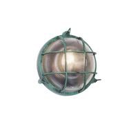 Qazqa Industrial Outdoor wall lamp, wall Light for Garden - Nautica - Green, max. 15W, e27, 11cm, IP44, Round
