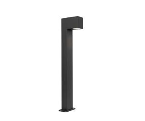 Qazqa - Industrial Standing Outdoor Pole I Bollard I Post lamp Dark Gray 65 cm IP44 - Baleno Garden- - Modern - Suitable for LED GU10 | 1 Light - Aluminium Bollard Light - Suitable for