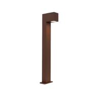 Qazqa - Industrial Standing Outdoor Pole I Bollard I Post lamp Rust Brown 65 cm IP44 - Baleno Garden- - Modern - Suitable for LED GU10 | 1 Light - Aluminium Bollard Light - Suitable for