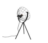 QAZQA - Industrial Tripod Table Lamp I Table Light Black Adjustable - Hanze- - Industrial - Suitable for LED E27 | 1 Light - Steel Table lamp - Suitable for Living Room I Bedroom I