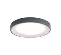 Qazqa led Modern Ceiling Light, Ceiling lamp - kanton - Grey, Round, Integrated led, 3000K - 6500K, dimmable, 48cm, Ideal for Hall Way, Bedroom and Living Room