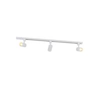 Qazqa - Modern 1-Phase Rail System with 3 Spots White - Jeana- - Modern - Suitable for LED GU10 | 3 Way Light - Aluminium Surface-Mounted spotway Light - Suitable for Bedroom I