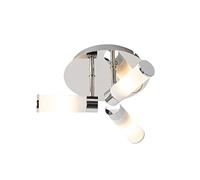 Qazqa - Modern Bathroom Ceiling Lamp I Ceiling Flush Light Chrome 3-Light IP44 - Bath- - Modern - Suitable for LED G9 | 3 Light - Steel Flush Ceiling Light - Suitable for Living Room I Kitchen I