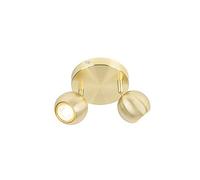 Qazqa - Modern Brass Ceiling Spotlight - 2-Way Dimmable LED GU10 - 70W - 16.5 cm x 12 cm x 14.5 cm - Suitable for Living Room, Kitchen, Bedroom, Dining Room